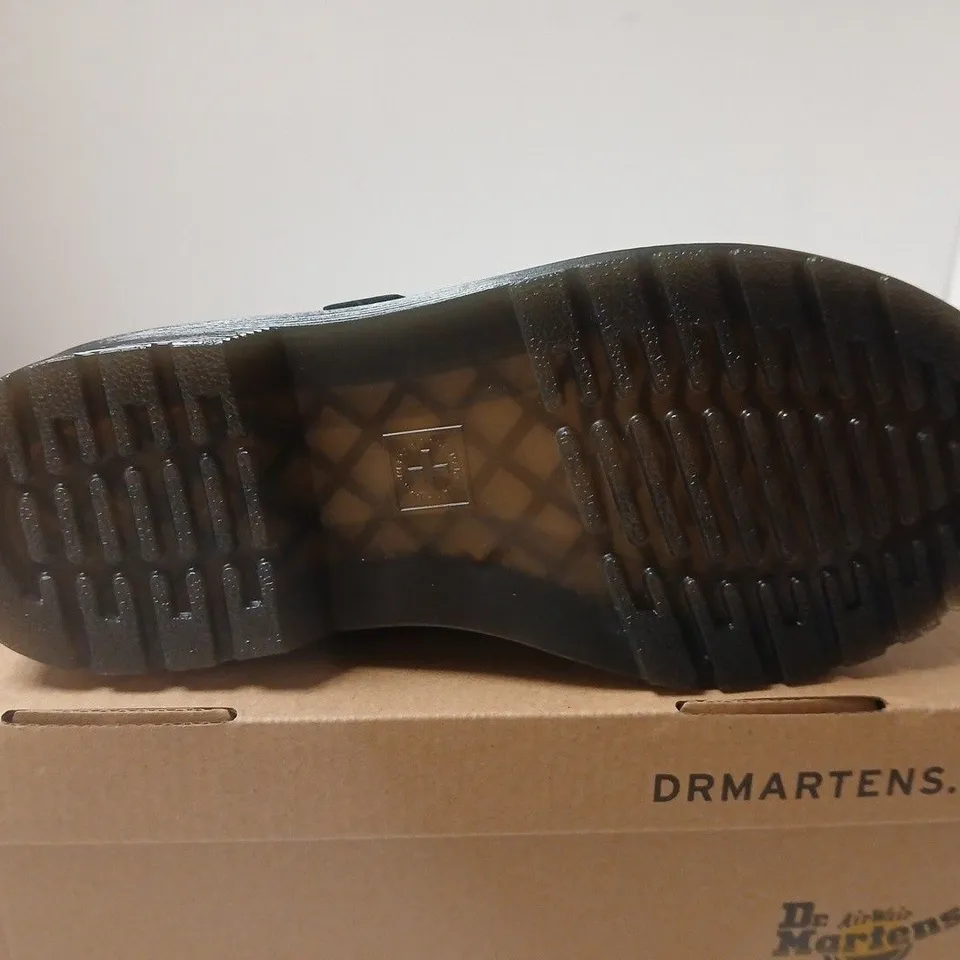 BOXED PAIR OF DR. MARTENS POLLEY II BOW J BLACK PATENT LEATHER SHOES - 2.5