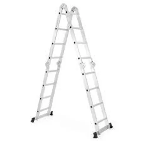 BOXED COSTWAY 7 IN 1 ANTI SLIP FOLDING LADDER WITH SAFETY LOCKING
