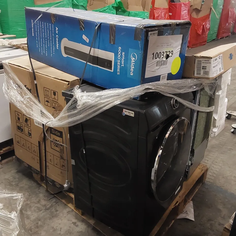 PALLET OF APPROXIMATELY 5 UNPROCESSED RAW RETURN APPLIANCES TO INCLUDE: