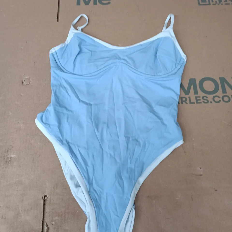 TALA CONTRAST UNDERWIRED SWIMSUIT – IRIS BLUE, SIZE MEDIUM