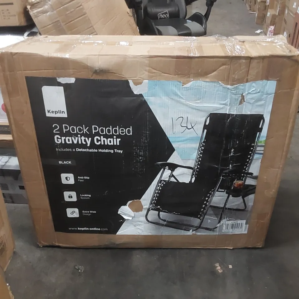 BOXED KEPLIN 2 PACK OF PADDED GRAVITY CHAIRS