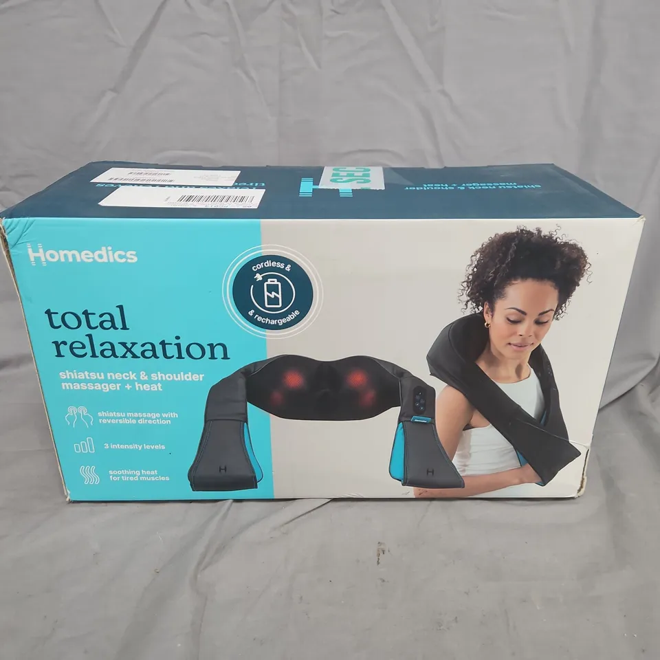 HOMEDICS SHIATSU NECK & SHOULDER MASSAGER WITH HEAT – BOXED