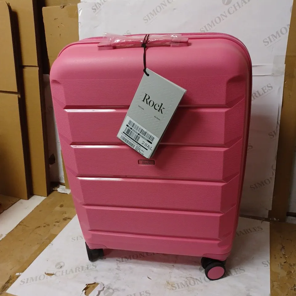 ROCK LUGGAGE TULUM 8 WHEEL HARDSHELL CABIN SUITCASE - BUBBLEGUM PINK