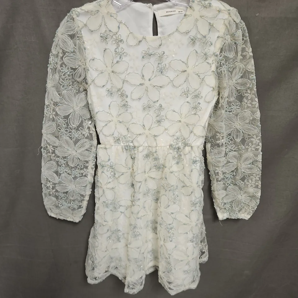 RESERVED DRESS IN IVORY MULTI SIZE 158CM/13YRS