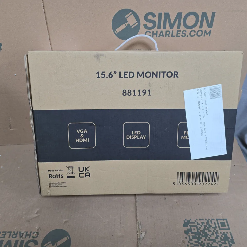 15.6-INCH LED MONITOR – VGA & HDMI (BOXED)