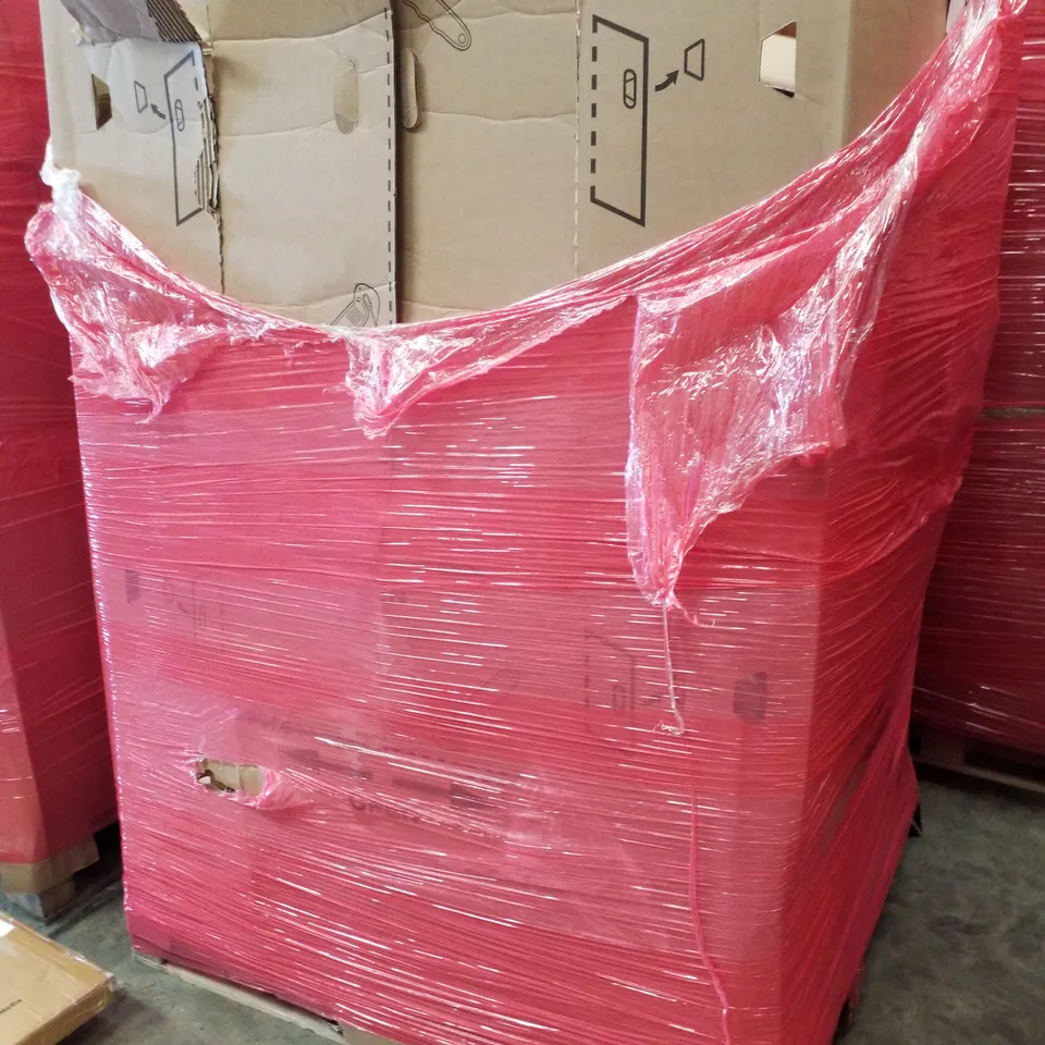 PALLET CONTAINING ASSORTED PRODUCTS INCLUDING STORAGE OTTOMAN, SIDE TABLE, LED CEILING LIGHT & FOLDOUT CHAIR 