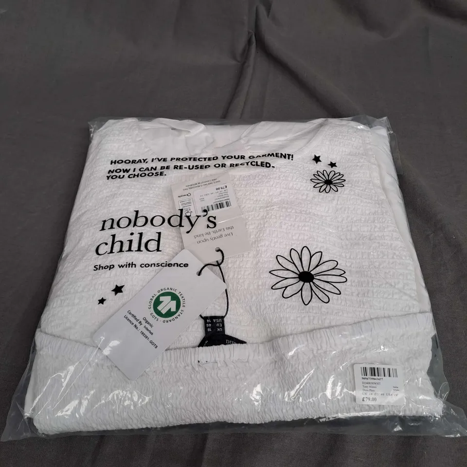BAGGED NOBODYS CHILD TIZZY MIDAXI DRESS SIZE 18