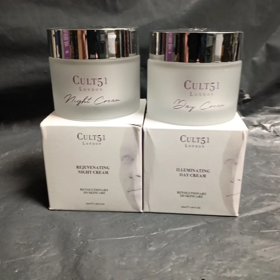 CULT 51 ILLUMINATING DAY CREAM AND REJUVENATING NIGHT CREAM - 50ML