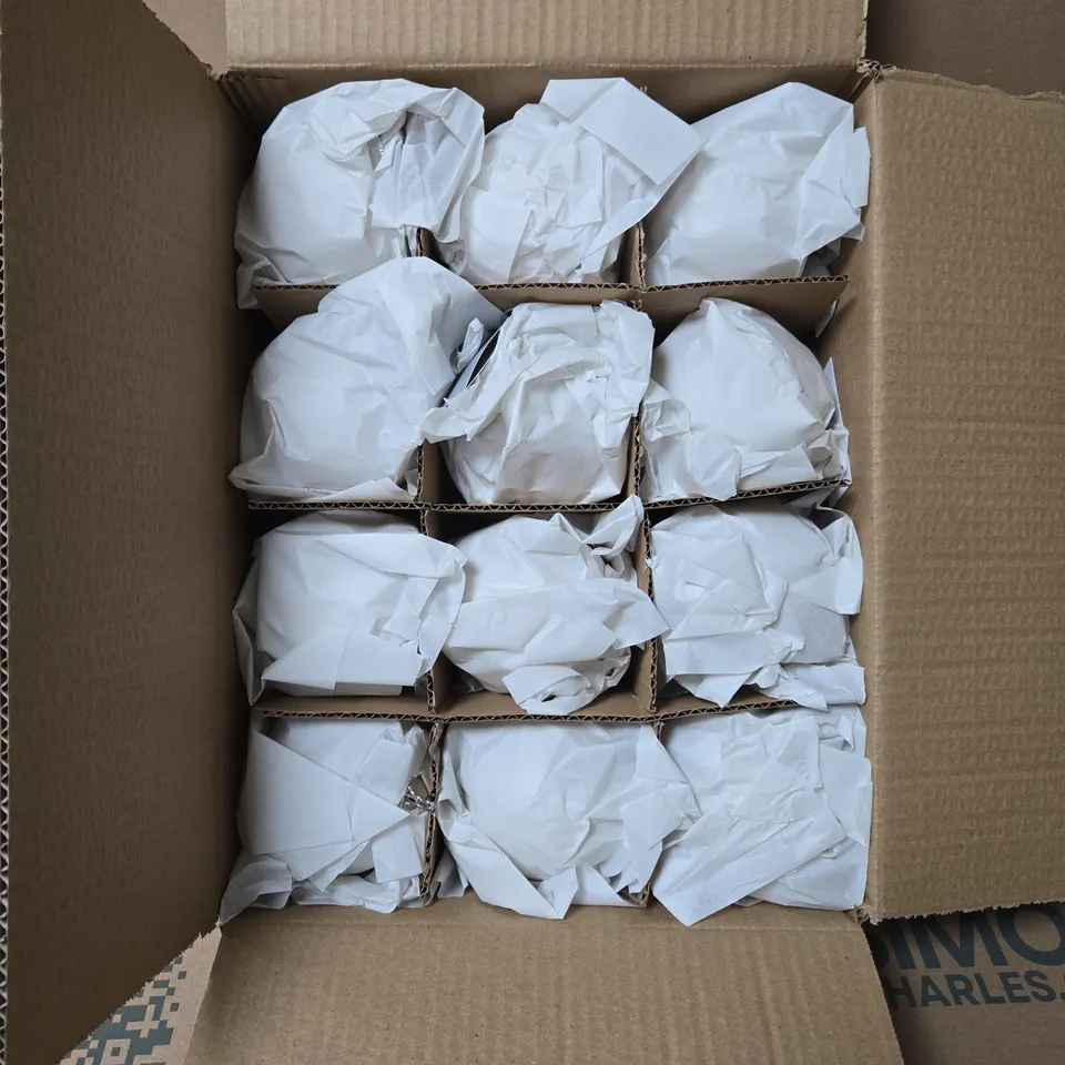 BOX OF 6 X 12 GISELA GRAHAM WHITE CHRISTMAS HANGING DECORATIONS BOXED