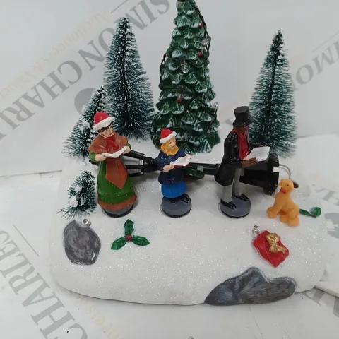 DESIGNER FESTIVE LED CHRISTMAS SCENE WITH MUSIC