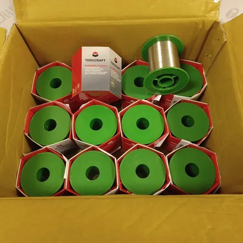 LOT OF 12 ROLLS OF TOOLCRAFT LEAD FREE SOLDER WIRE