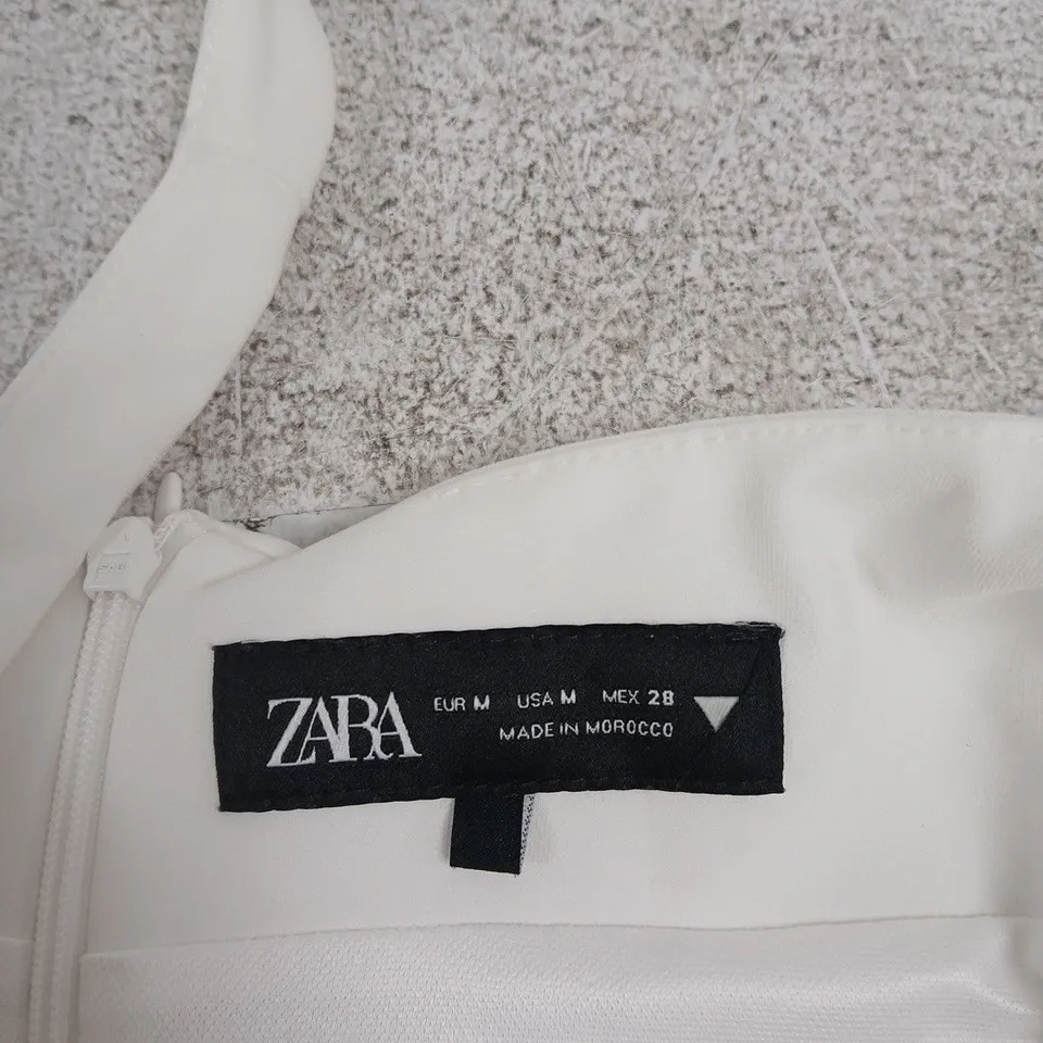 ZARA WOMEN’S WHITE ONE-PIECE BODYSUIT – EUR M (US M)