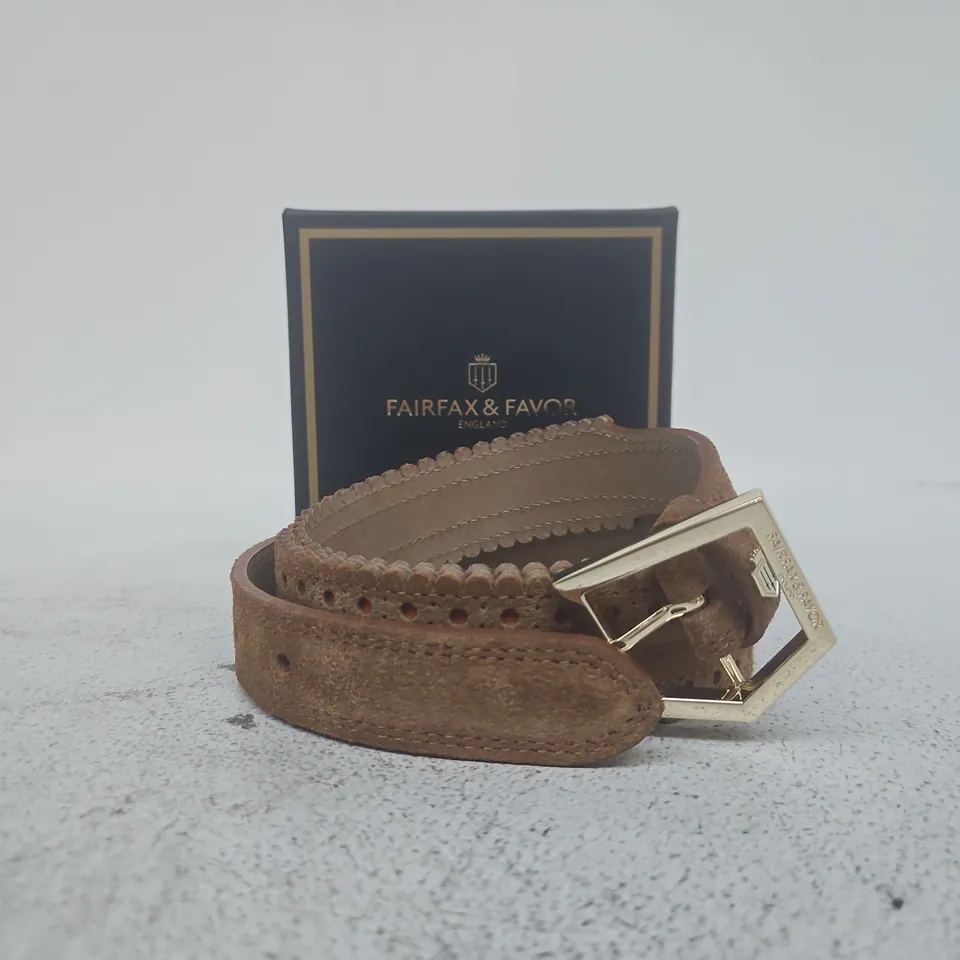 FAIRFAX & FAVOR WOMEN'S REGINA BELT - TAN SUEDE - MEDIUM