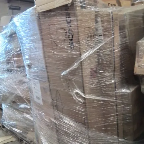 PALLET OF ASSORTED HOUSEHOLD GOODS AND PRODUCTS TO INCLUDE;SHOE CABINET,PARASOL,CABINET