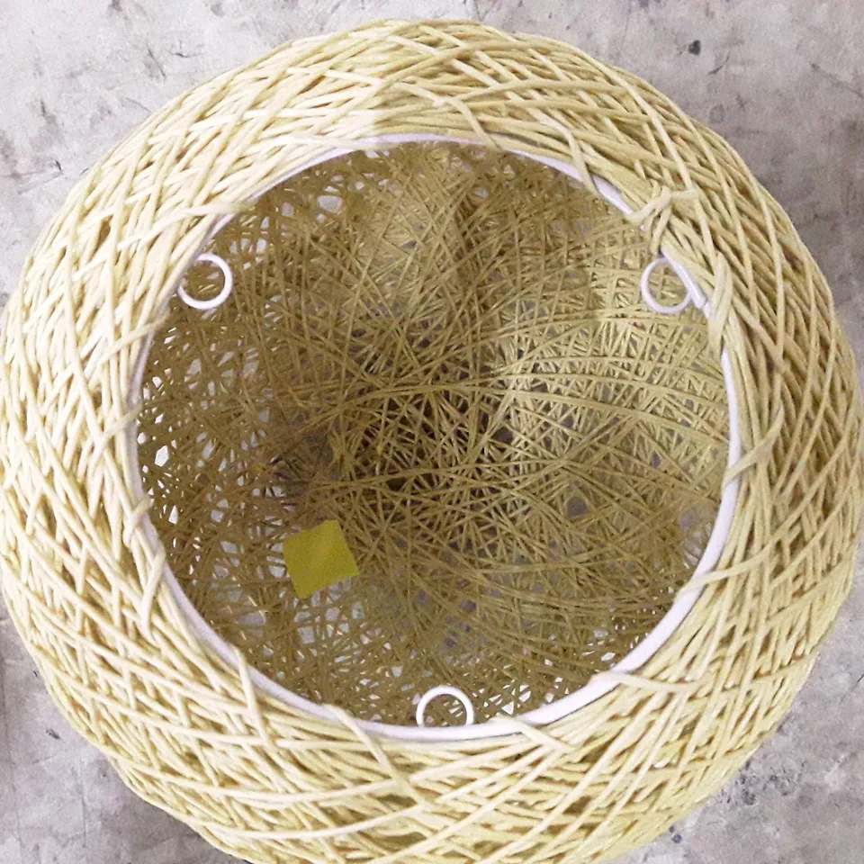 BOXED MORLON 18CM H BAMBOO/RATTAN SPHERE PENDANT SHADE