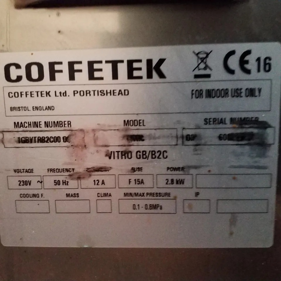 COFFETEK VITRO COFFEE MACHINE