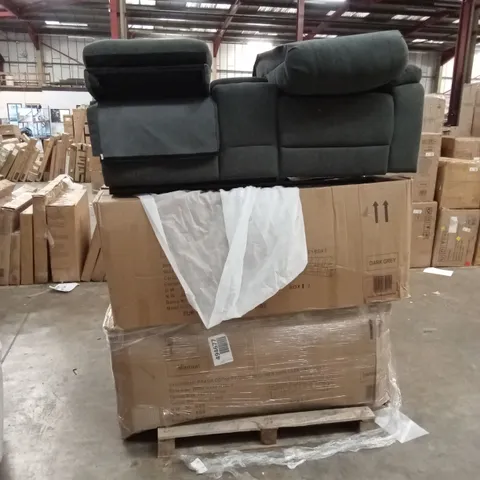 PALLET OF ASSORTED DESIGNER SOFA PARTS AND PIECES 