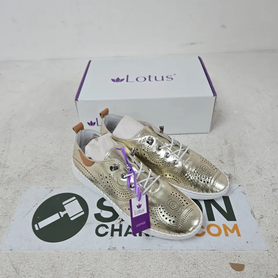 LOTUS TASSIA ULS434 GOLD LEATHER LADIES' SHOES – UK 6 (EU 39) 