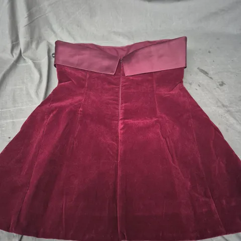 MURCI ULTRA MINI DRESS – MAROON, POLY BLEND, UK 14