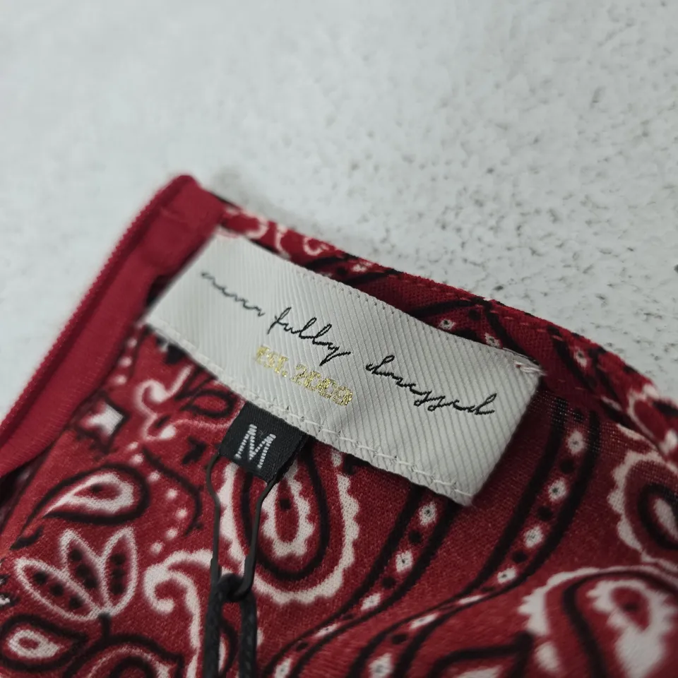 NEVER FULLY DRESSED - WOMEN'S RED PAISLEY DRESS, UK M