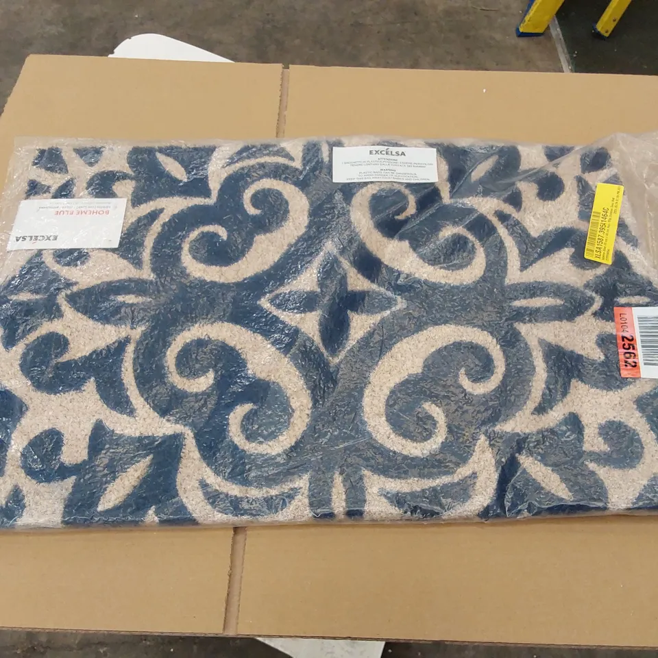 BAGGED BOHEME BLUE 40 X 60CM NON-SLIP OUTDOOR DOOR MAT (1 ITEM)