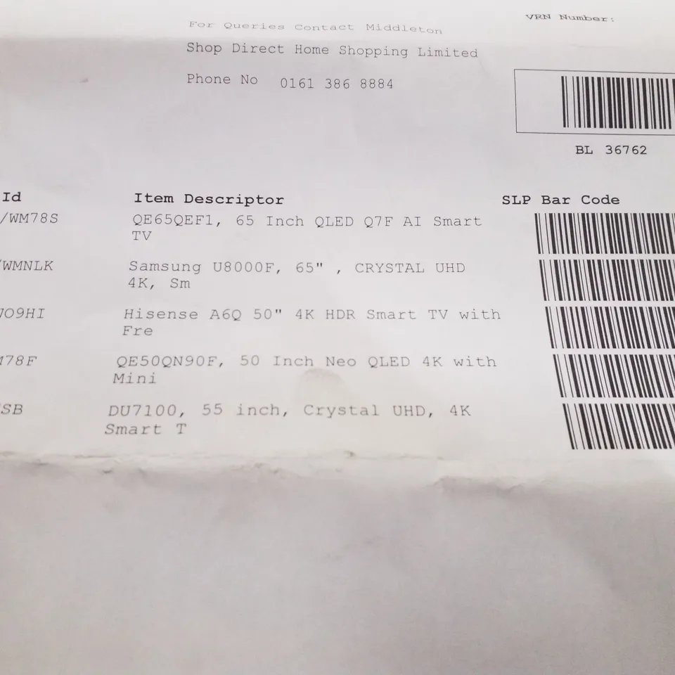 PALLET CONTAINING APPROXIMATELY 9 ASSORTED DAMAGED TVS