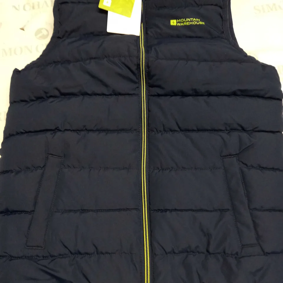 MOUNTAIN WAREHOUSE ROCKO KIDS PADDED GILET IN BLUE - 9/10Y