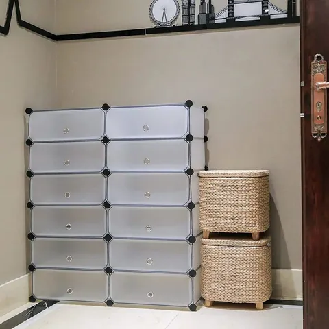 BOXED 24 PAIR STACKABLE SHOE STORAGE BOX