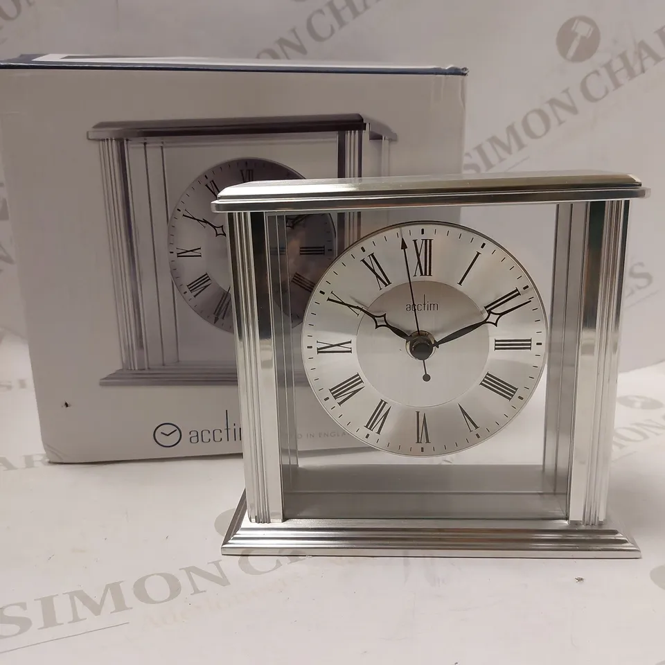 ACCTIM 36247 HAMILTON MANTEL CLOCK SILVER EFFECT