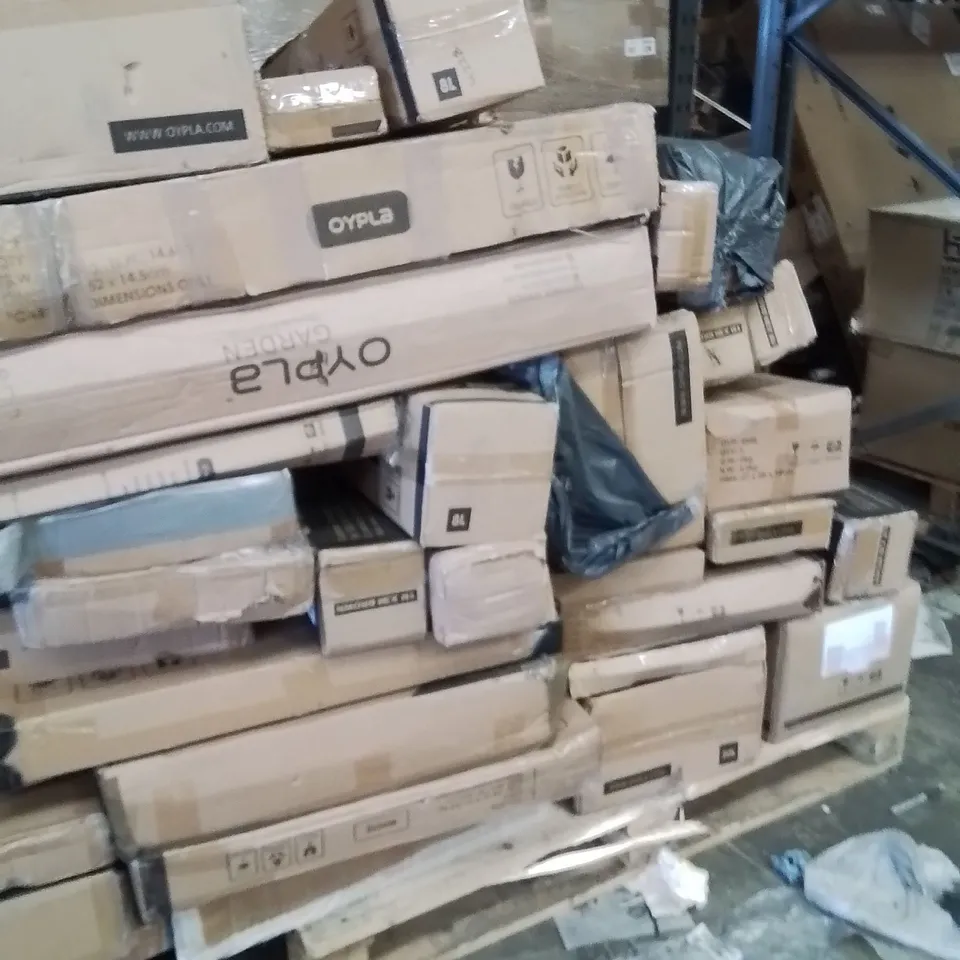 PALLET OF OYPLA FLATPACKED PRODUCTS AND ITEMS