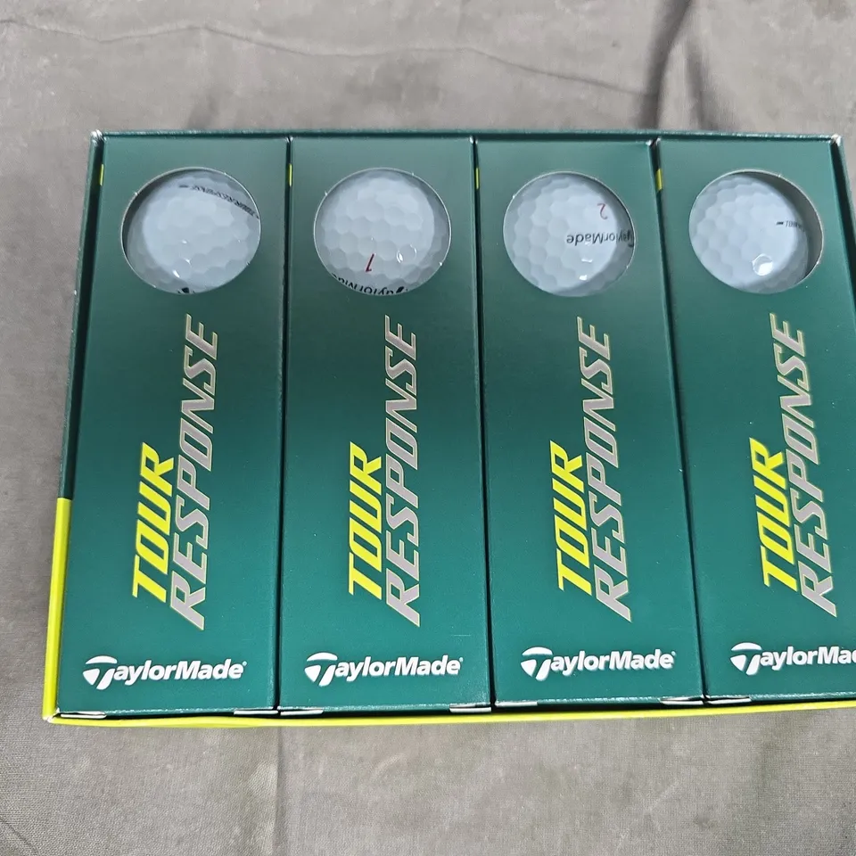 BOXED TAYLORMADE TOUR RESPONSE GOLF BALLS 4-SLEEVE PACK