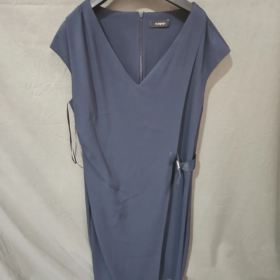 AUTOGRAPH BACKZIP DRESS IN NAVY - UK 14