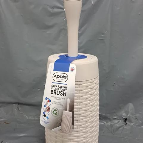 ADDIS FAUX RATTAN TOILET BRUSH AND HOLDER