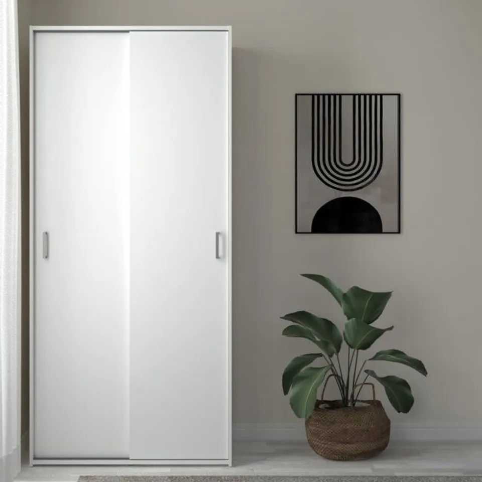 BOXED HOWARDINE 2 DOOR SLIDING WARDROBE (2 BOXES)