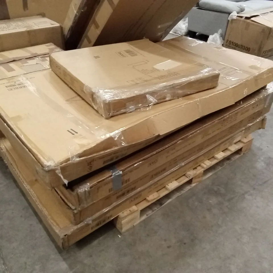 PALLET OF ASSORTED DINING TABLE TOPS AND LEGS