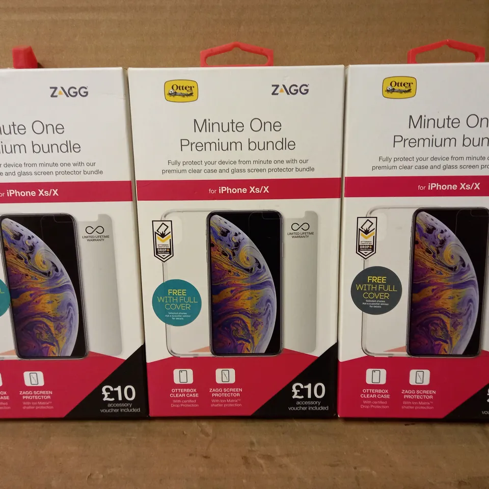 LOT OF 3 MINUTE ONE PREMIUM BUNDLE FOR IPHONE XS/X