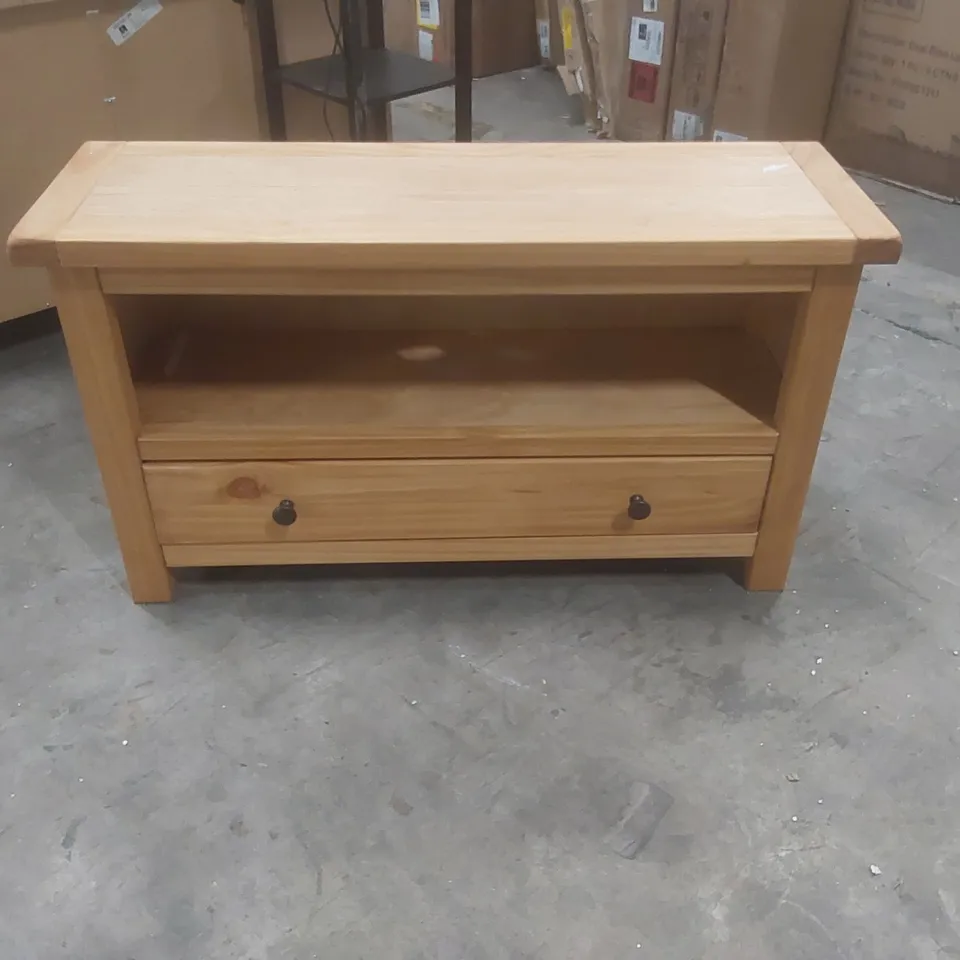 1 DRAWER TV STAND COLOUR: BROWN/ANTIQUE BRASS