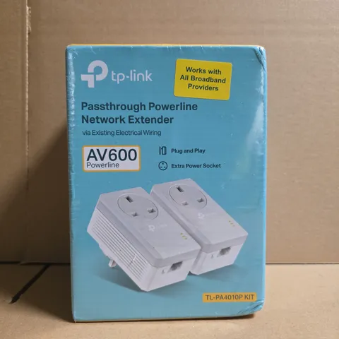 TP-LINK PASSTHROUGH POWERLINE NETWORK EXTENDER KIT AV600 TL-PA4010P KIT