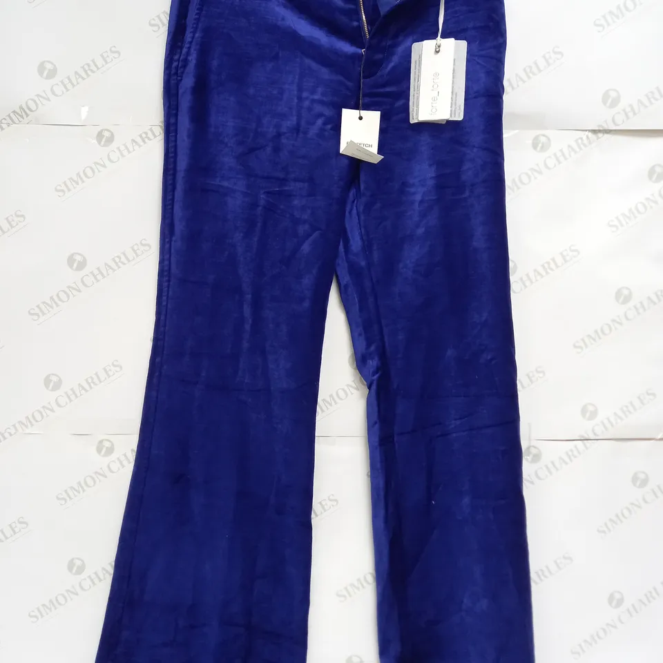 FARFETCH IL VELUTO FORTE_FORTE PANTS IN SAPPHIRE - SIZE UNSPECIFIED