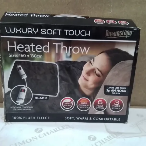 BRAND NEW BOXED DREAMSCAPE LUXURY SOFT TOUCH HEATED THROW - 160 x 130cm