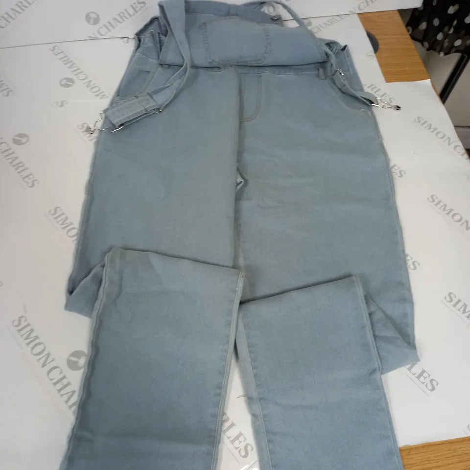 LIGHT BLUE DENIM DUNGAREES SIZE L