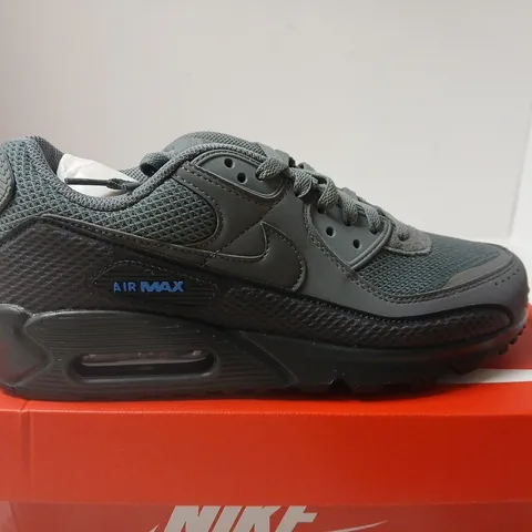 BOXED PAIR OF AIR MAX 90 PRM SNEAKERS – SMOKE GREY/IRON GREY, UK 8