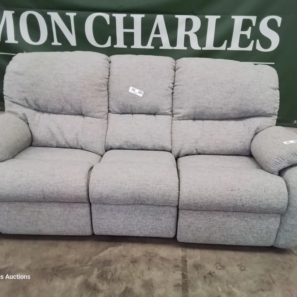 QUALITY BRITISH DESIGNER & MANUFACTURED G PLAN MINSTRAL POWER RECLINING THREE SEATER SOFA GRAPHENE TEAL FABRIC 