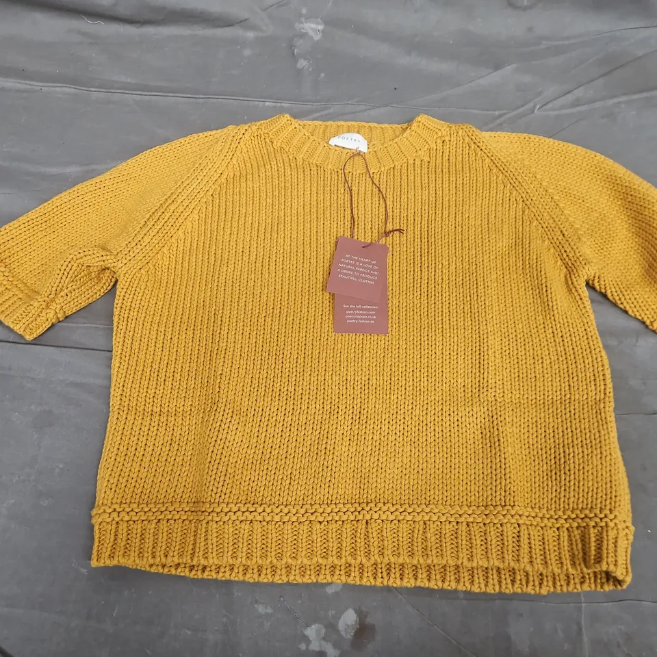 POETRY WOMEN'S KNIT JUMPER - SOFT AMBER, UK 12