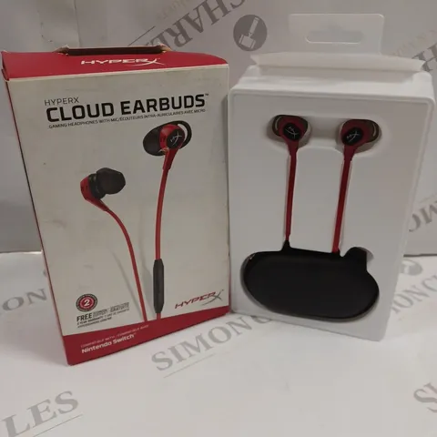 BOXED HYPERX CLOUD EARBUDS FOR NINTENDO SWITCH