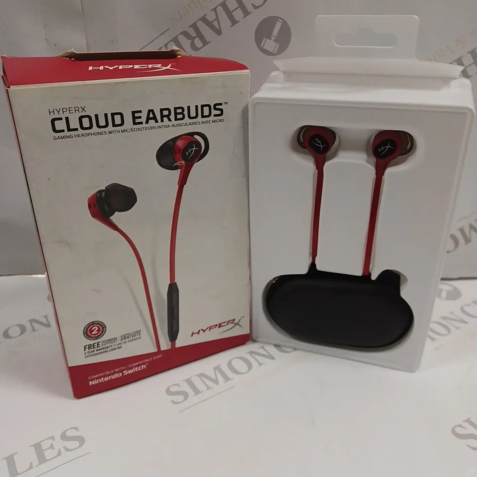 BOXED HYPERX CLOUD EARBUDS FOR NINTENDO SWITCH 