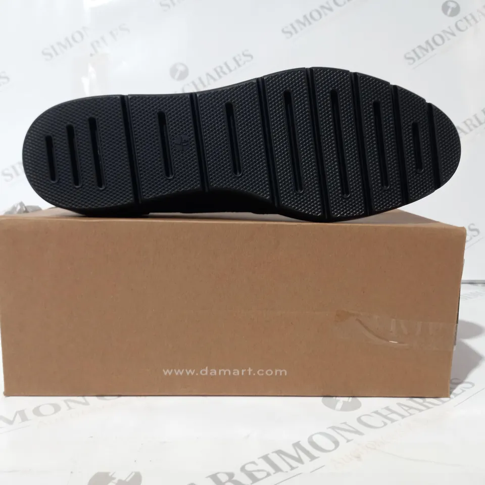 BOXED PAIR OF DAMART SHOES IN BLACK UK SIZE 7