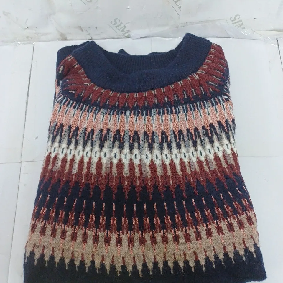 WHITE STUFF JUMPER IN NAVY SIZE UK 22