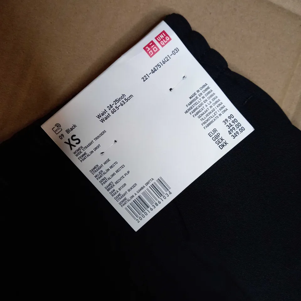 UNIQLO BLACK TROUSERS - XS
