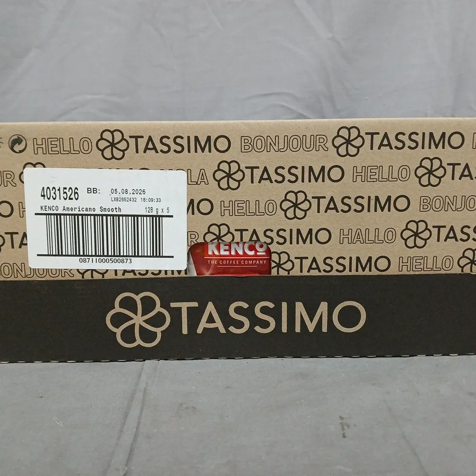 SEALED TASSIMO KENCO AMERICANO SMOOTH COFFEE PODS (5 X 128G PACKS)